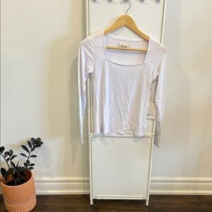 White Long Sleeve Top